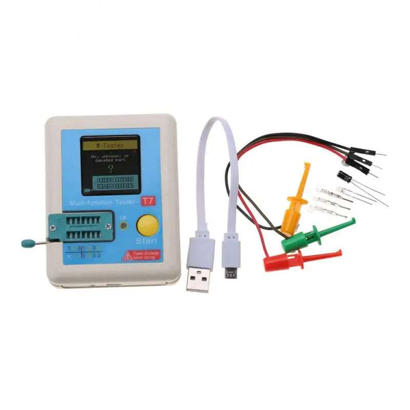 LCR-T7 TFT Transistor Tester Full Color Graphic Display Multifunction Test Blue Transistor Tester Hot
LCR-T7 TFT Transistor Tester Full Color Graphic Display Multifunction Test Blue Transistor Tester Hot