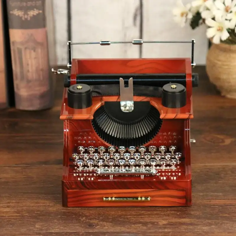 Music Box Classic Typewriter Model Music Box Wood Metal Antique Musical Boxes Toys Home Decor Christmas Birthday Gift
Music Box Classic Typewriter Model Music Box Wood Metal Antique Musical Boxes Toys Home Decor Christmas Birthday Gift