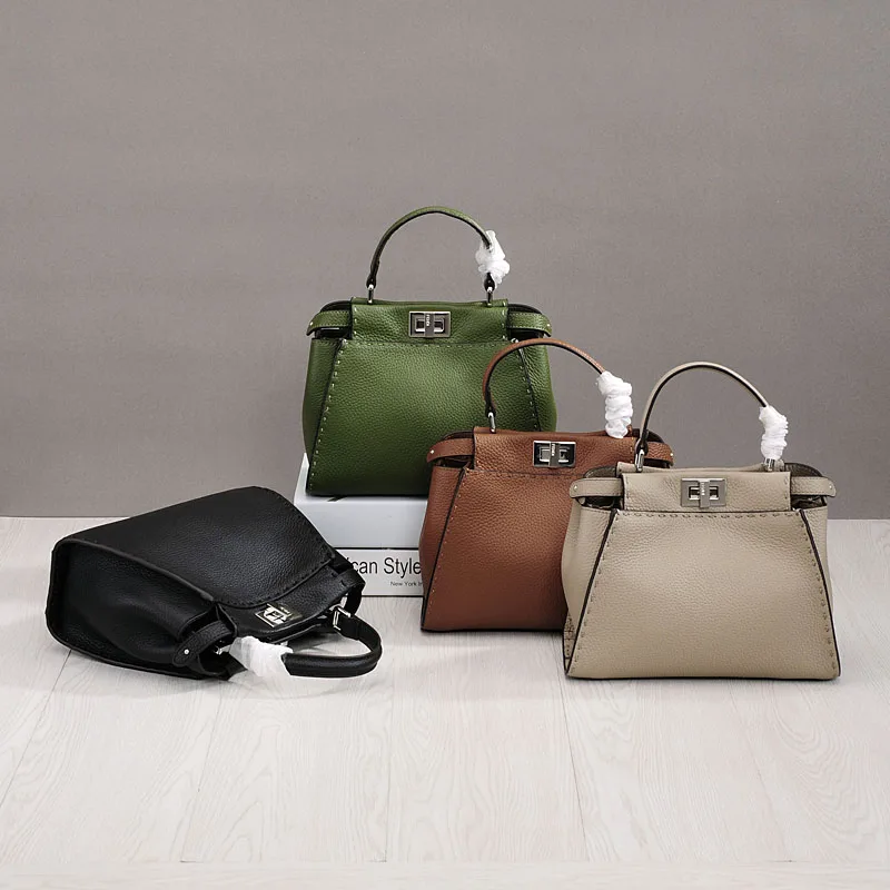 PRAVESDA Genuine Cow Leather Handbag for women Smal Soft lady's Handbag Peekaboo Bag Fashion Lady Shoulder Crossbody Bags
PRAVESDA Genuine Cow Leather Handbag for women Smal Soft lady's Handbag Peekaboo Bag Fashion Lady Shoulder Crossbody Bags