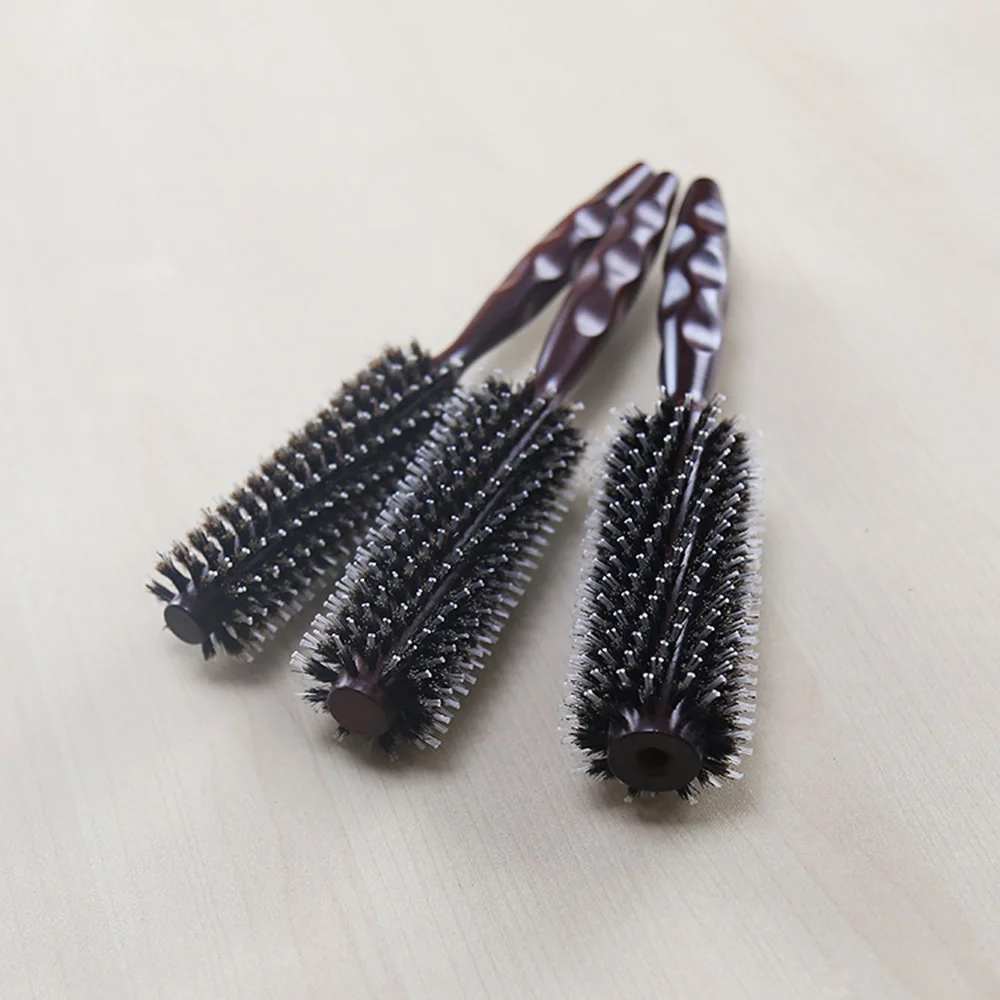 Round Hairdressing Barrel Curler Brushes Comb Salon Wooden Hairdressing Hairbrush Antistatic Heat Resistant