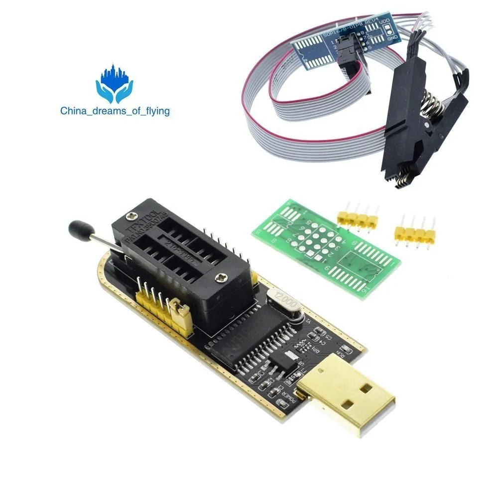 TZT CH341A 24 25 Series EEPROM Flash BIOS USB Programmer Module + SOIC8 SOP8 Test Clip For EEPROM 93CXX / 25CXX / 24CXX
TZT CH341A 24 25 Series EEPROM Flash BIOS USB Programmer Module + SOIC8 SOP8 Test Clip For EEPROM 93CXX / 25CXX / 24CXX