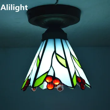 Tiffany Small Ceiling Light Stained Glass Lampshade Country Hanging Lamp Kitchen Indoor Lighting E27 110-240V Decor Ceiling Lamp
Tiffany Small Ceiling Light Stained Glass Lampshade Country Hanging Lamp Kitchen Indoor Lighting E27 110-240V Decor Ceiling Lamp