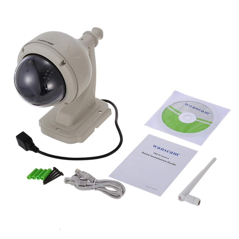 Wanscam HW0038 PTZ Wireless IP Camera 720P Surveillance Security Camera Wifi Dome Camera Outdoor Camera Waterproof CMOS Onvif
Wanscam HW0038 PTZ Wireless IP Camera 720P Surveillance Security Camera Wifi Dome Camera Outdoor Camera Waterproof CMOS Onvif