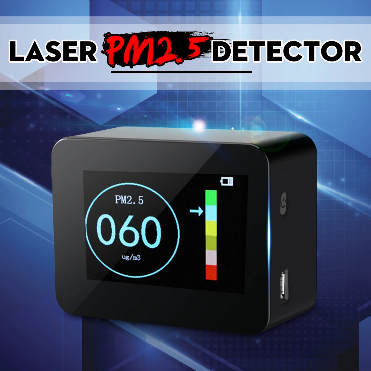 Newest Laser Sensor PM2.5 Detector Portable Digital Display Real-time Accurate Air Quality Monitor Tester Rechargeable Detector
Newest Laser Sensor PM2.5 Detector Portable Digital Display Real-time Accurate Air Quality Monitor Tester Rechargeable Detector