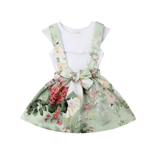 Summer Toddler Kids Baby Girl Clothes Set Shirt Tops Suspender Dress Floral Strap Skirt 2Pcs Outfit 1-3Y
Summer Toddler Kids Baby Girl Clothes Set Shirt Tops Suspender Dress Floral Strap Skirt 2Pcs Outfit 1-3Y