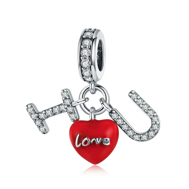 MOWIMO 925 Sterling Silver Heart Charm I Love U Bead Fit Original Pandora Bracelets Bangle Pendant Silver Luxury Jewelry BKC1055
MOWIMO 925 Sterling Silver Heart Charm I Love U Bead Fit Original Pandora Bracelets Bangle Pendant Silver Luxury Jewelry BKC1055