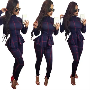 2019 New Turtleneck Ruffles Plaid Print Women Skinny Jumpsuits Sexy Long Sleeve Sashes Pencil Rompers Jumpsuit
2019 New Turtleneck Ruffles Plaid Print Women Skinny Jumpsuits Sexy Long Sleeve Sashes Pencil Rompers Jumpsuit