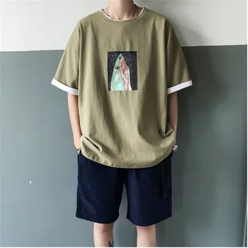 Summer New T Shirt Men Fashion Shark Printing Casual Short-sleeved Tshirt Man Streetwear Trend Wild Hip-hop Loose Cotton T-shirt
Summer New T Shirt Men Fashion Shark Printing Casual Short-sleeved Tshirt Man Streetwear Trend Wild Hip-hop Loose Cotton T-shirt
