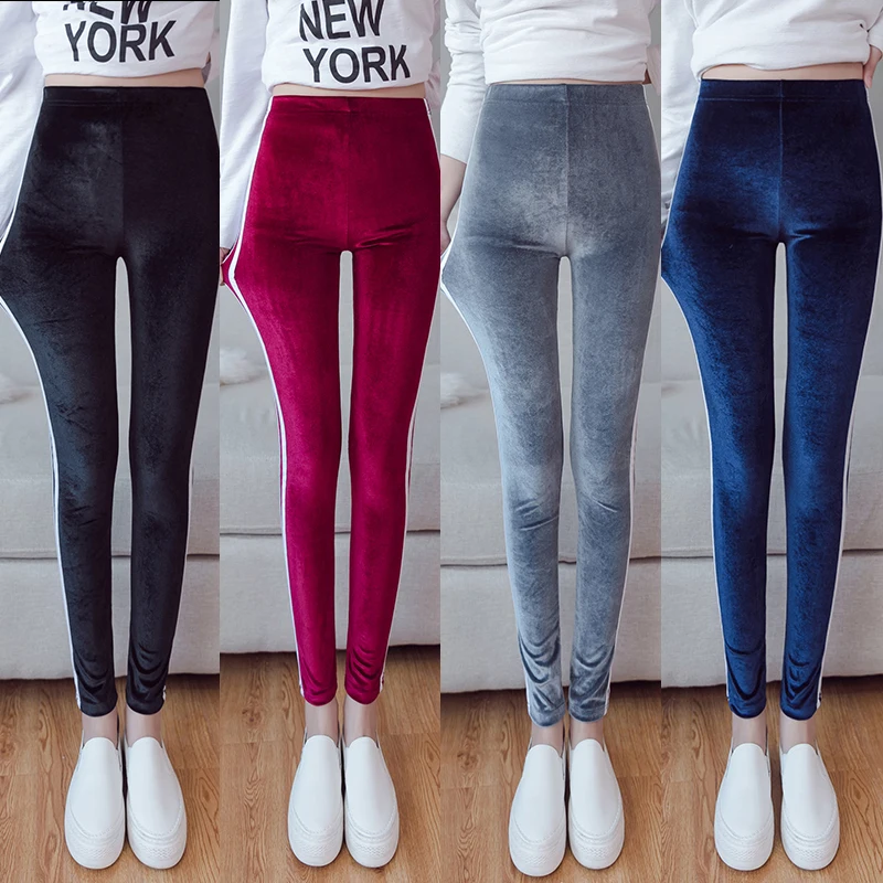INS new summer outwear elastic Gold velvet ninth pants female thin bottoming trousers pants women casual pencil pants
INS new summer outwear elastic Gold velvet ninth pants female thin bottoming trousers pants women casual pencil pants