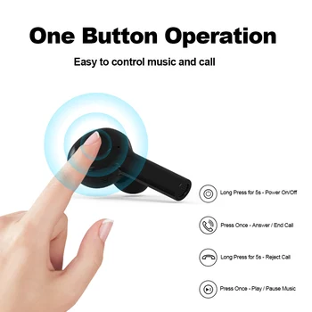 True Wireless Bluetooth earphone TWS Earbuds Sports Earphone In-ear Music Headsets Hands-free with Mic Charging Box
True Wireless Bluetooth earphone TWS Earbuds Sports Earphone In-ear Music Headsets Hands-free with Mic Charging Box