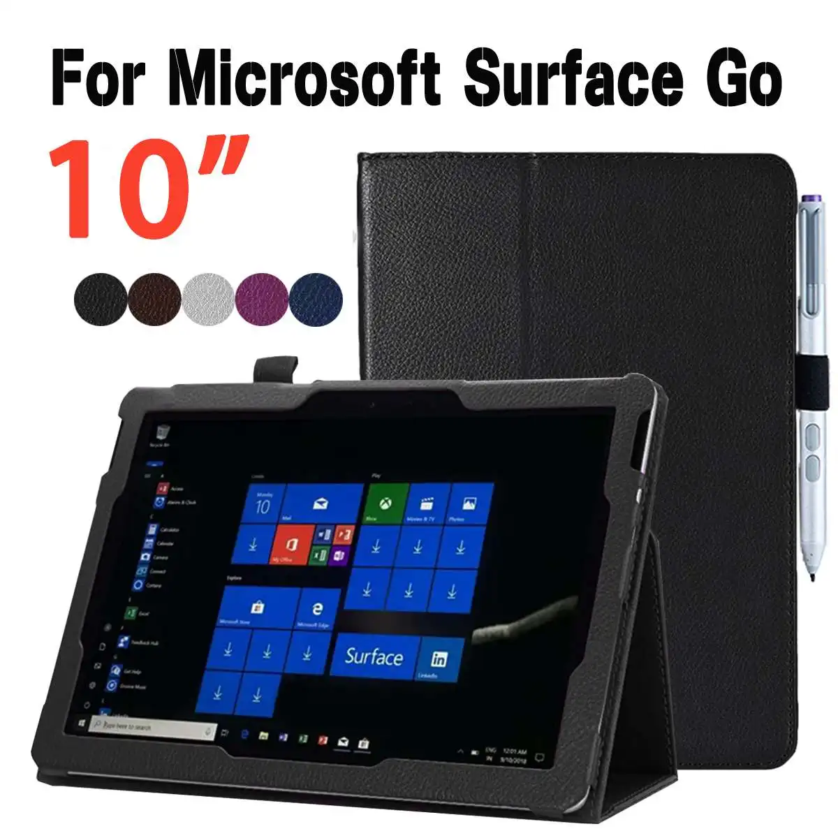 Portable PU Leather Folding Stand Case Cover For Microsoft Surface Go Tablet 10 Inch Two Fold Bracket Style Protective Case
Portable PU Leather Folding Stand Case Cover For Microsoft Surface Go Tablet 10 Inch Two Fold Bracket Style Protective Case