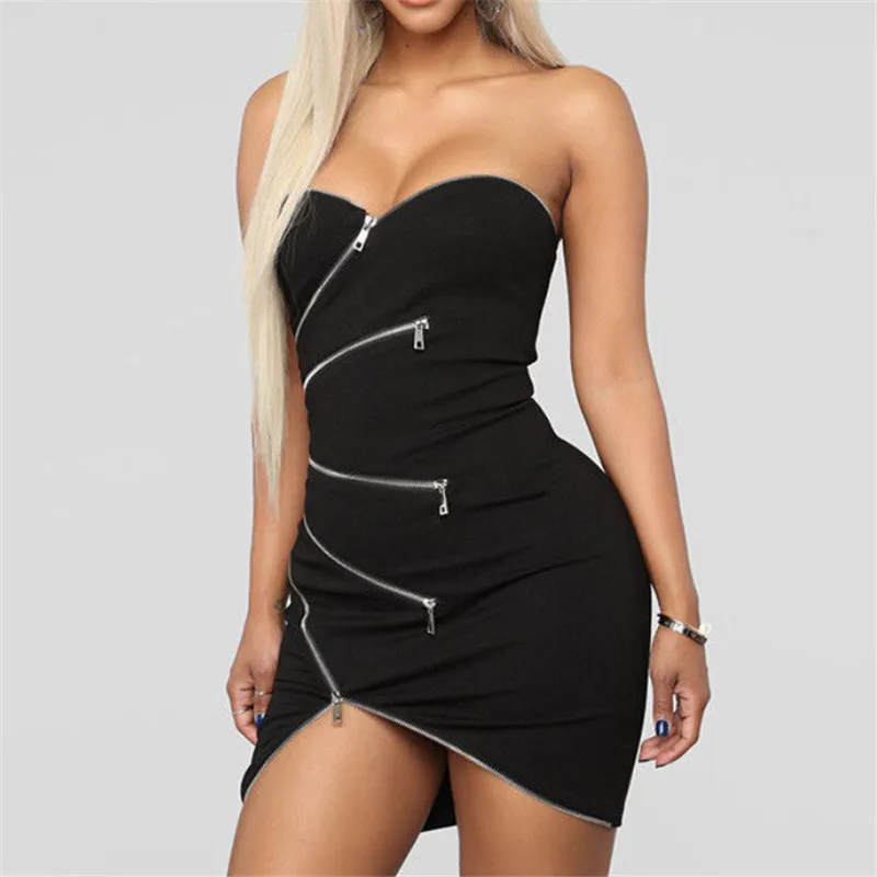 Women's Strapless Dress Bandage Bodycon Evening Party Sexy Club Short Mini Dresses Fashion Sleeveless Plus Size Zipper Dresses
Women's Strapless Dress Bandage Bodycon Evening Party Sexy Club Short Mini Dresses Fashion Sleeveless Plus Size Zipper Dresses