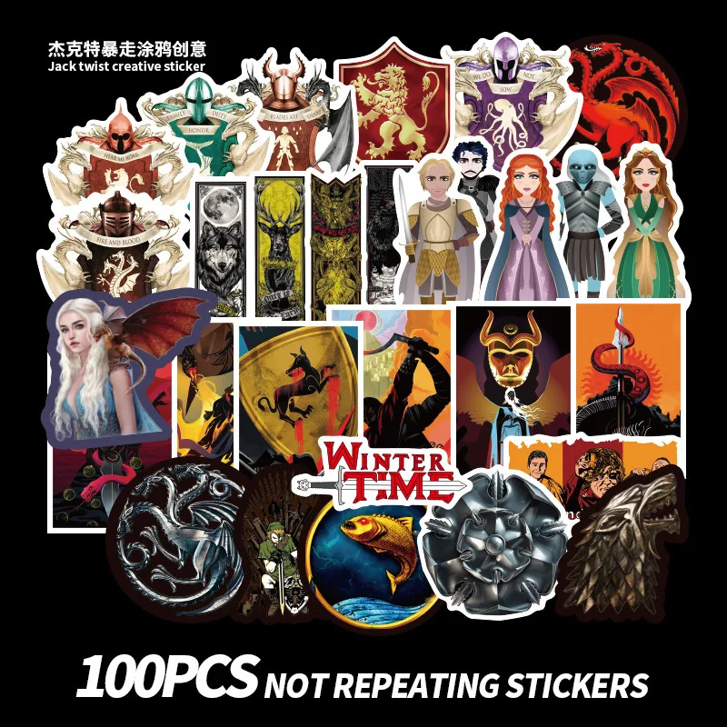 100pcs Not Repeating Game Of Thrones Sticker Pvc Doodle Travel Box Guitar Automobile Waterproof Stationery Stickers Scrapbooking
100pcs Not Repeating Game Of Thrones Sticker Pvc Doodle Travel Box Guitar Automobile Waterproof Stationery Stickers Scrapbooking