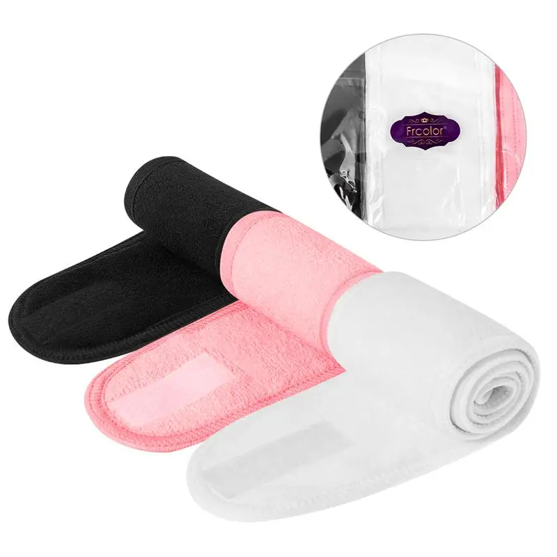 Frcolor 3Pcs Spa Facial Headband Make Up Wrap Head Terry Cloth Headband Stretch Towel with Magic Tape (White, Black, Pink)
Frcolor 3Pcs Spa Facial Headband Make Up Wrap Head Terry Cloth Headband Stretch Towel with Magic Tape (White, Black, Pink)
