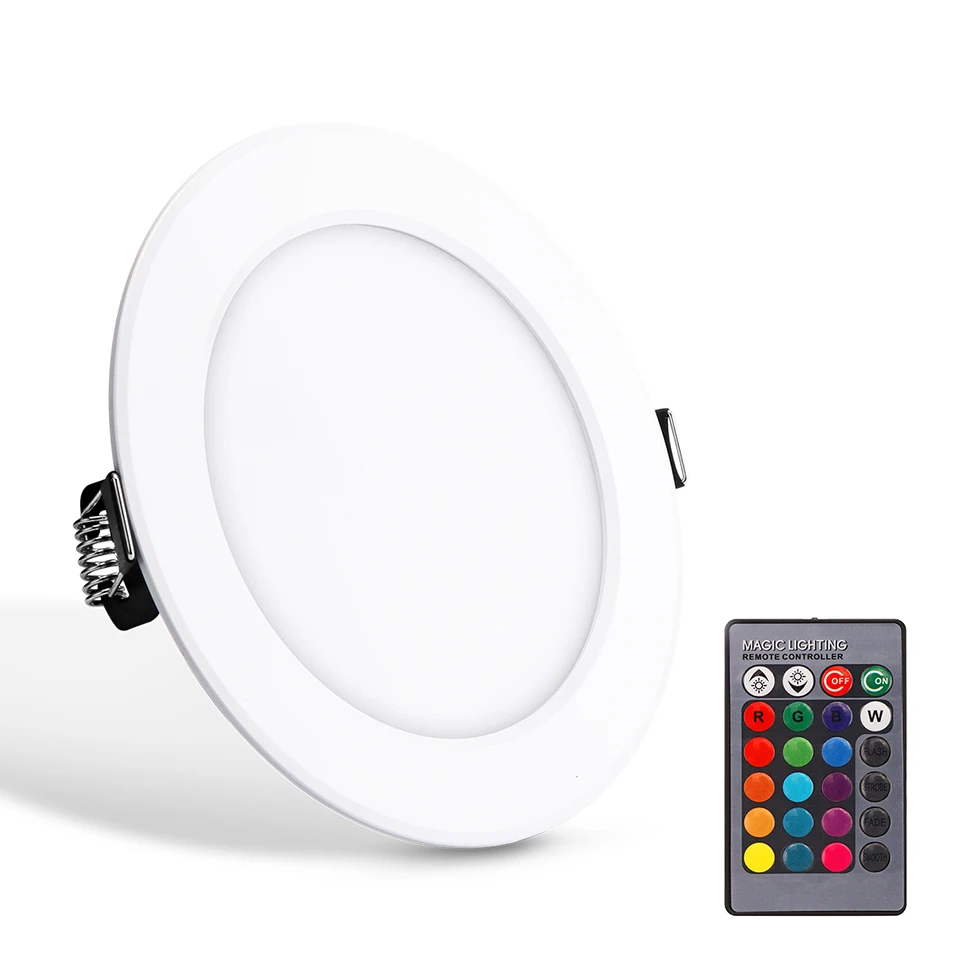 AC 85-265V Round Led Panel Light 5W 10W LED Lamp Surface Mounted Ceiling Lampada Concealed Recessed With Remote Control | Лампы и