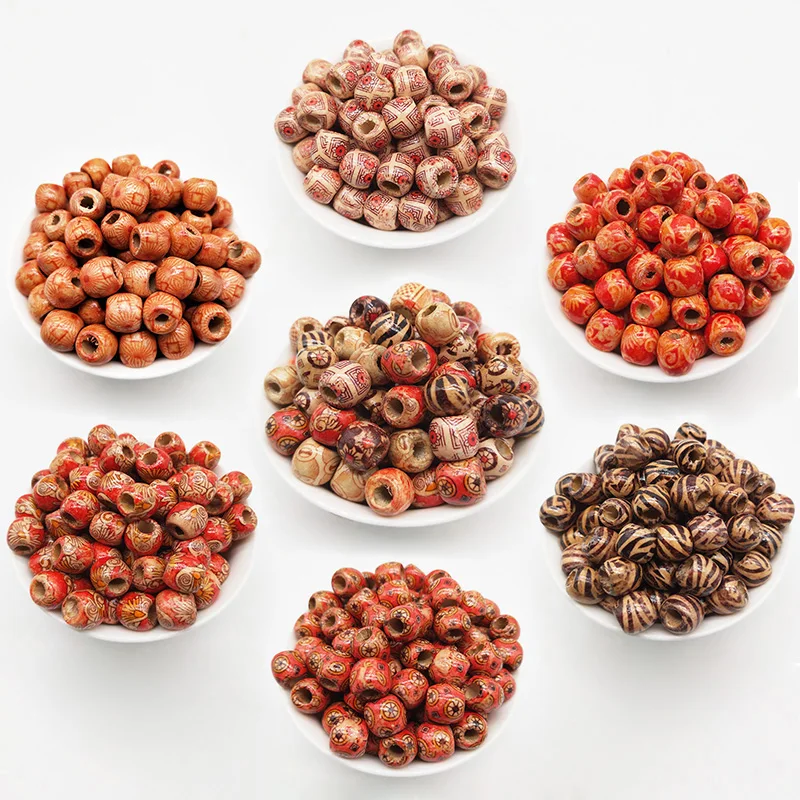 30PCs Multiple Styles Painted Drum Beads Big Hole Wooden Beads For DIY Beading Charm Bracelet Jewelry Making Accessories 11x11mm
30PCs Multiple Styles Painted Drum Beads Big Hole Wooden Beads For DIY Beading Charm Bracelet Jewelry Making Accessories 11x11mm