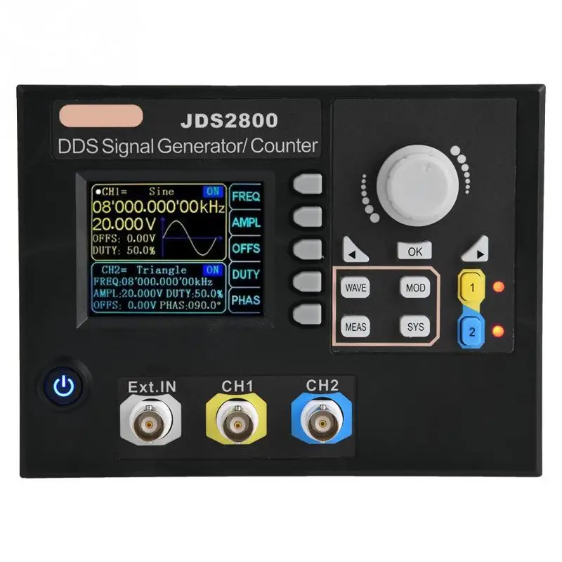 JDS2800 AC100-240V Dual-channel DDS Function Arbitrary Waveform Signal Generator + Software
JDS2800 AC100-240V Dual-channel DDS Function Arbitrary Waveform Signal Generator + Software