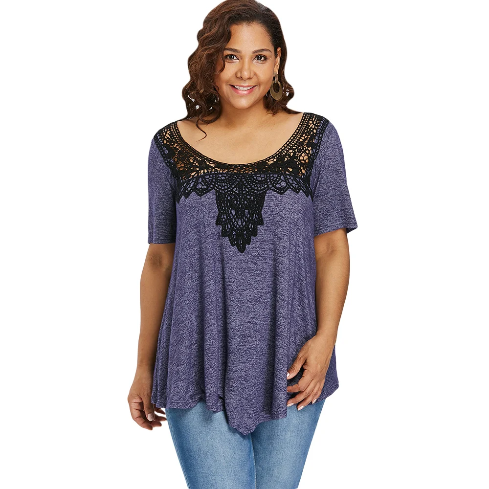 ROSE GAL Female T-Shirt Plus Size Tops Femme Elegant Floral Lace Summer TShirt Color Block Long Tunic Cotton Retro Tee Shirts
ROSE GAL Female T-Shirt Plus Size Tops Femme Elegant Floral Lace Summer TShirt Color Block Long Tunic Cotton Retro Tee Shirts