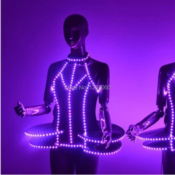 Free shipping girls led light costume/ Sexy women's led dance clothing suit / LED Dress
Free shipping girls led light costume/ Sexy women's led dance clothing suit / LED Dress