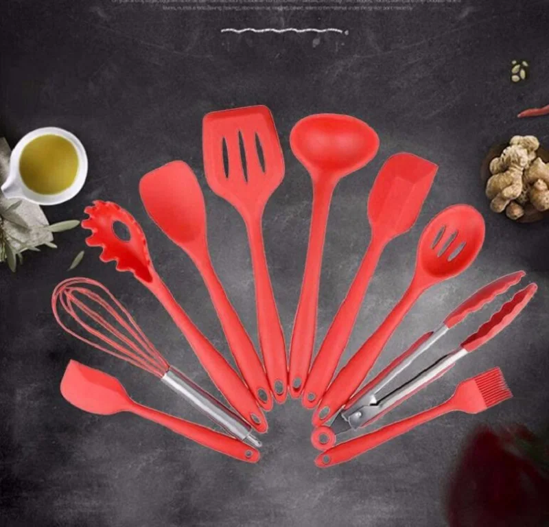 Nonstick Cooking Tools Set Kitchen & Baking Tool Kit Heat Resistant Convenient Safe Silicone Kitchen Cookware Set 10PCS
Nonstick Cooking Tools Set Kitchen & Baking Tool Kit Heat Resistant Convenient Safe Silicone Kitchen Cookware Set 10PCS
