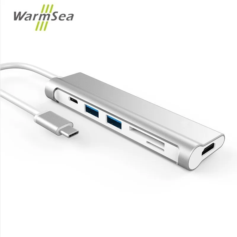Warmsea USB Type C HUB Thunderbolt 3 Adapter With HDMI 4K Micro SD TF Card Reader 2 USB 3.0 Ports for MacBook Pro USB-C HUB
Warmsea USB Type C HUB Thunderbolt 3 Adapter With HDMI 4K Micro SD TF Card Reader 2 USB 3.0 Ports for MacBook Pro USB-C HUB