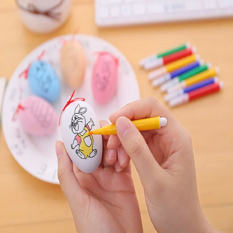 4pcs DIY Creative Graffiti Eggs Children Hand Painted Egg Intelligence Painting Kids Gift Education Practical Ability With 4Pen
4pcs DIY Creative Graffiti Eggs Children Hand Painted Egg Intelligence Painting Kids Gift Education Practical Ability With 4Pen