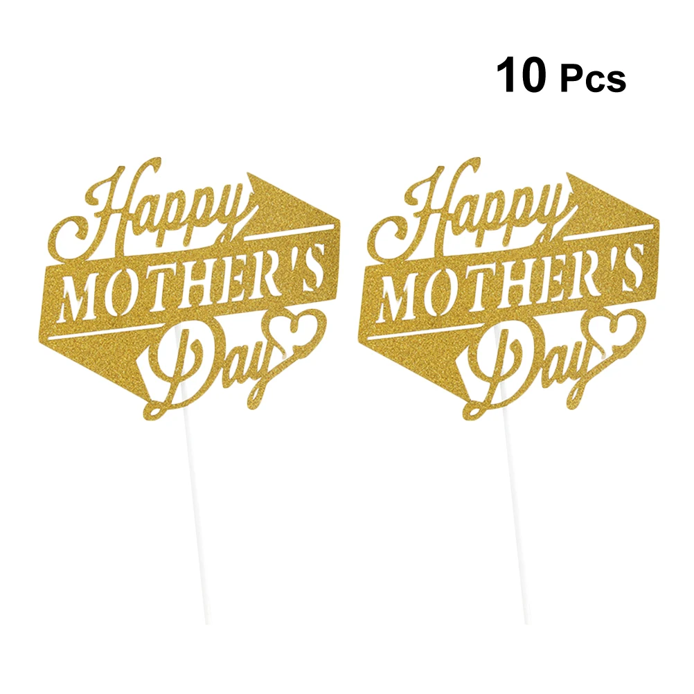 10pcs Happy Mothers Day Cake Toppers Golden Glitter Cupcake Cake Picks Sticks Decorations for Party Supplies Gifts Cake Flag
10pcs Happy Mothers Day Cake Toppers Golden Glitter Cupcake Cake Picks Sticks Decorations for Party Supplies Gifts Cake Flag