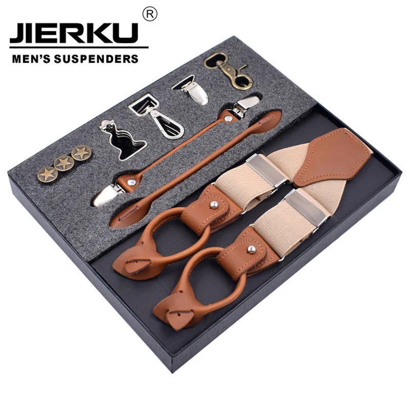 New Man's Suspenders Fashion Braces Genuine Leather Suspenders Multifunction SuspensorioTrousers Strap Father/Husband's Gift
New Man's Suspenders Fashion Braces Genuine Leather Suspenders Multifunction SuspensorioTrousers Strap Father/Husband's Gift