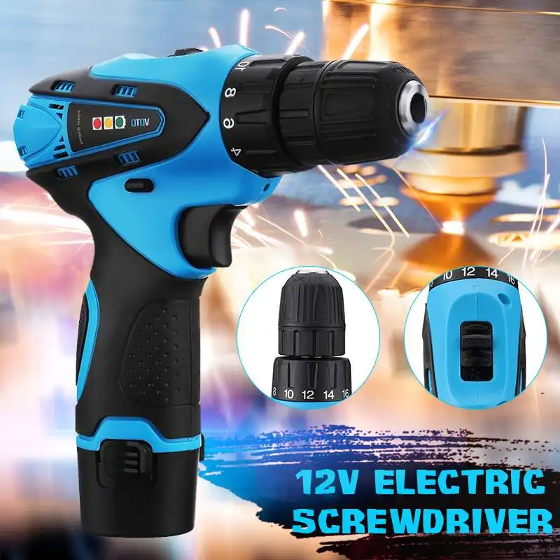 12V 160W Electric Screwdriver Cordless Power Drills Driver Screw 2Speed Lithium-ion Screwdriver with Rechargeable Battery
12V 160W Electric Screwdriver Cordless Power Drills Driver Screw 2Speed Lithium-ion Screwdriver with Rechargeable Battery