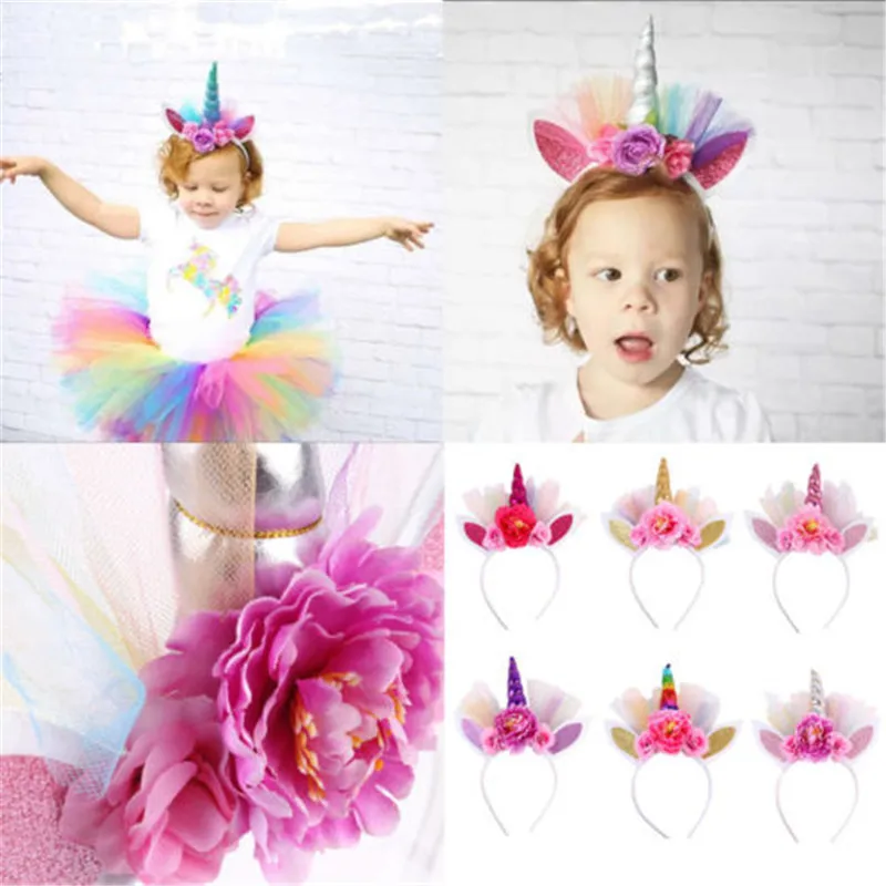 Unicorn Horn Headwear Flower Decor Kid Flower Crown Headband Birthday Wedding Decor Hairband Hair Bands Headwears Hot Sale 2019
Unicorn Horn Headwear Flower Decor Kid Flower Crown Headband Birthday Wedding Decor Hairband Hair Bands Headwears Hot Sale 2019