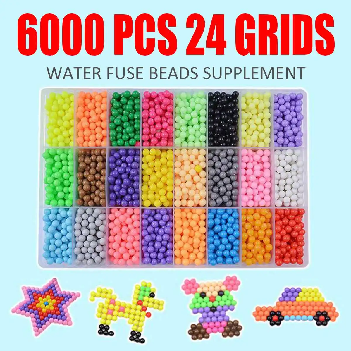 6000pcs Different Color Non-toxic Material DIY Water Sticky Fuse Beads Supplement Plastic Funny Toys Kid Craft Birthday Gift
6000pcs Different Color Non-toxic Material DIY Water Sticky Fuse Beads Supplement Plastic Funny Toys Kid Craft Birthday Gift