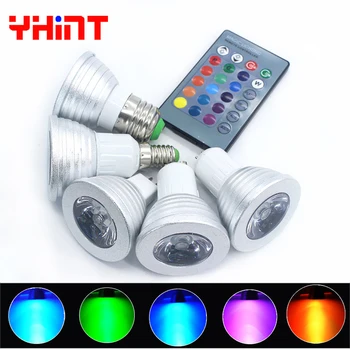 E27/E14/Gu10/Gu5.3/MR16 85-265V LED RGB Spotlight Bulb High brightness 16 Color Changeable Home Decoration IR Remote Controller
E27/E14/Gu10/Gu5.3/MR16 85-265V LED RGB Spotlight Bulb High brightness 16 Color Changeable Home Decoration IR Remote Controller