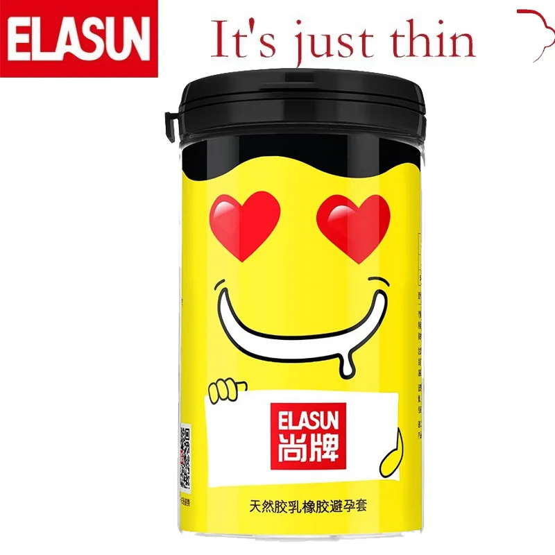 Elasun 5 Types Expression Styles 24 Pieces Ultra-Thin Condoms Cute Yellow Man Fragrance Thailand Natural Rubber Latex | Красота и