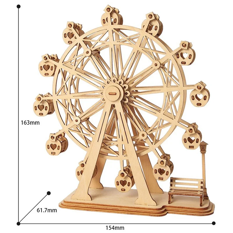 Robotime Diy 3D Laser Cutting Wooden Ferris Wheel Puzzle Game Gift For Children Kids Model Building Kits Popular Toy Tg401
Robotime Diy 3D Laser Cutting Wooden Ferris Wheel Puzzle Game Gift For Children Kids Model Building Kits Popular Toy Tg401