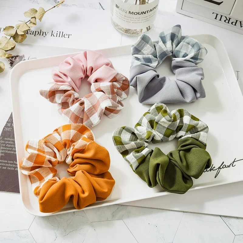 Women Elegant Fashion Plaid Elastic Hairbands Girl Ponytail Holder Scrunchies Lady Ring Hair Accessories
Women Elegant Fashion Plaid Elastic Hairbands Girl Ponytail Holder Scrunchies Lady Ring Hair Accessories
