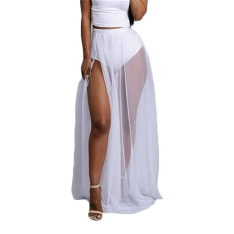 Sexy Women Solid color skirts Fashion High waisted Women lady bathing beach Summer Split Mesh Sheer See-through Bottoms Sale
Sexy Women Solid color skirts Fashion High waisted Women lady bathing beach Summer Split Mesh Sheer See-through Bottoms Sale