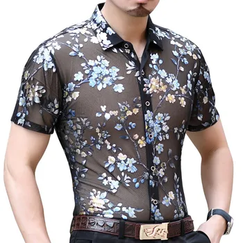 Summer Fashion Streetwear Shirt Transparent Short Sleeve Camisa Hombre Floral Shirt Camicia Uomo Hawaiian Shirt Camisa Social
Summer Fashion Streetwear Shirt Transparent Short Sleeve Camisa Hombre Floral Shirt Camicia Uomo Hawaiian Shirt Camisa Social