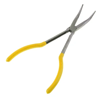 11Inch Bent Nose Pliers Extra Long Pliers 45 Degree Bent Nose or O-shape Tip Craft Repairing Tool
11Inch Bent Nose Pliers Extra Long Pliers 45 Degree Bent Nose or O-shape Tip Craft Repairing Tool