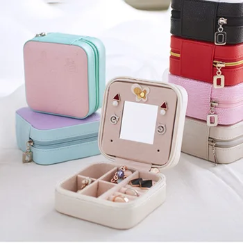 Women portable jewelry box Earrings Plate Jewelry Box Fashion Protable Leather Earrings Ring Multi-function Jewelry Storage Box
Women portable jewelry box Earrings Plate Jewelry Box Fashion Protable Leather Earrings Ring Multi-function Jewelry Storage Box