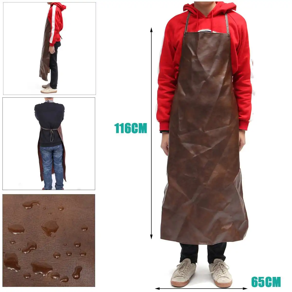 New High Quality Safurance Leather Waterproof Aprons Adjustable Sleeveless Cooking Work Aprons Kitchen Apron Chef Apron Safety
New High Quality Safurance Leather Waterproof Aprons Adjustable Sleeveless Cooking Work Aprons Kitchen Apron Chef Apron Safety