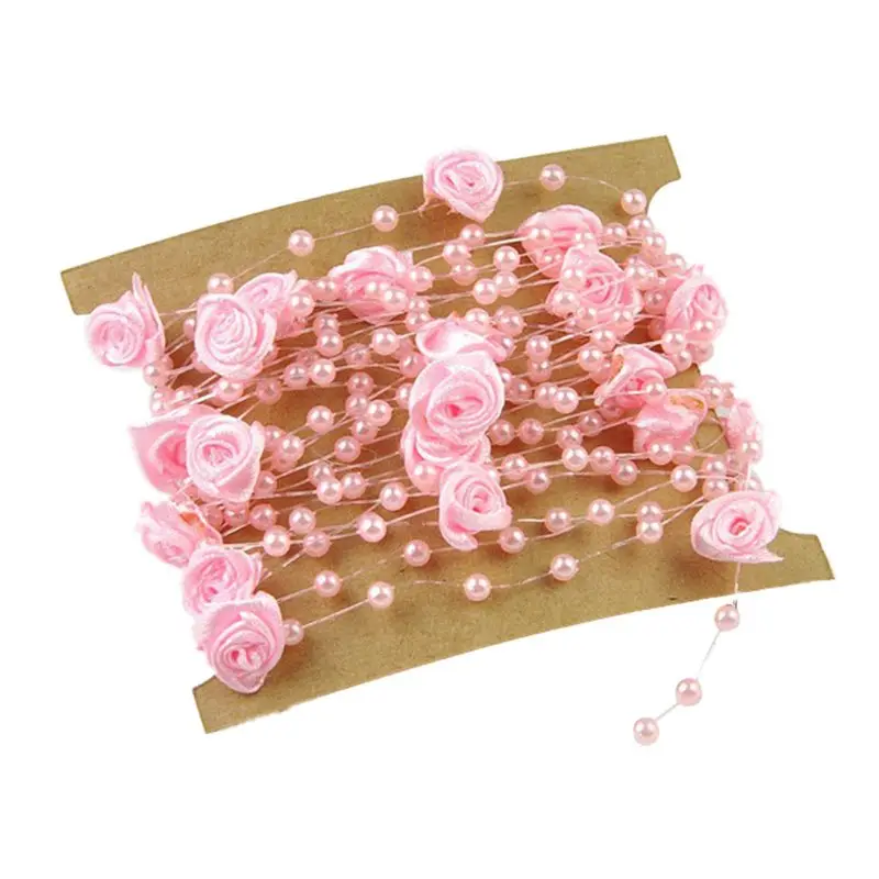 5 Meters Fishing Line Artificial Pearls Flower Beads Chain Garland Flowers Wedding Party Decoration Pink
5 Meters Fishing Line Artificial Pearls Flower Beads Chain Garland Flowers Wedding Party Decoration Pink