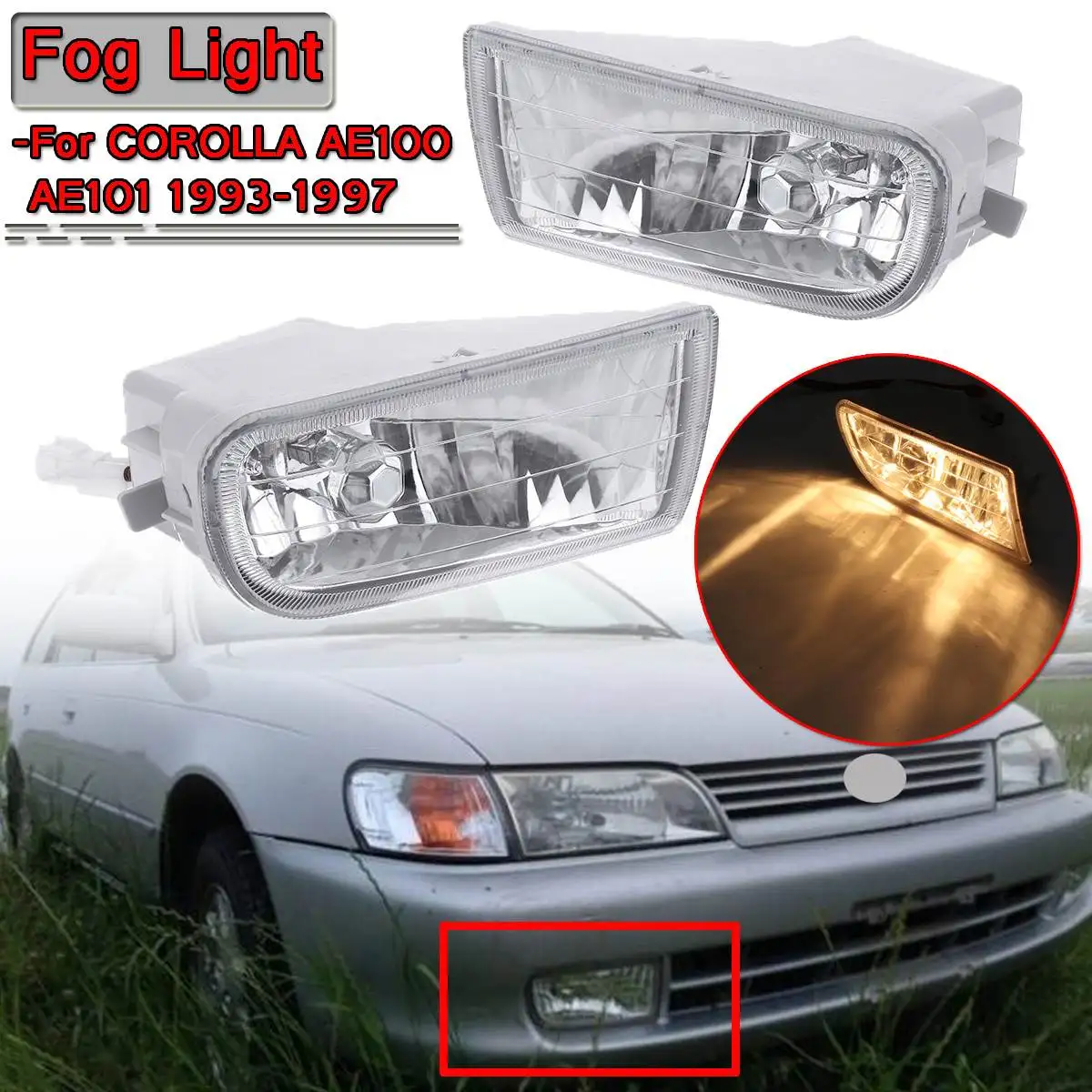 A Pair Left & Right Car Stying Front Fog Light LED Fog Lamp LED For Toyota For Corolla AE100 AE101 1993-1997 A1649060451
A Pair Left & Right Car Stying Front Fog Light LED Fog Lamp LED For Toyota For Corolla AE100 AE101 1993-1997 A1649060451