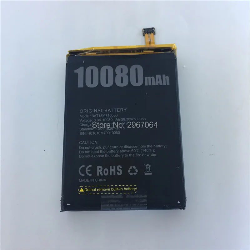 Mobile phone battery DOOGEE S80 battery 10080mAh 5.99inch MTK6763 6+64G Long standby time DOOGEE Mobile Accessories
Mobile phone battery DOOGEE S80 battery 10080mAh 5.99inch MTK6763 6+64G Long standby time DOOGEE Mobile Accessories