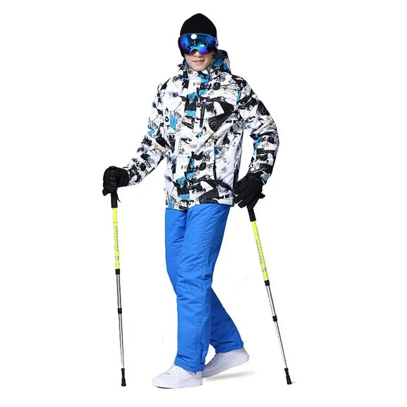 Ski Suit Men Winter New Outdoor Windproof Waterproof Thermal Snow Jacket And Pants Clothes Skiing Snowboarding Suits 3XL | Спорт и