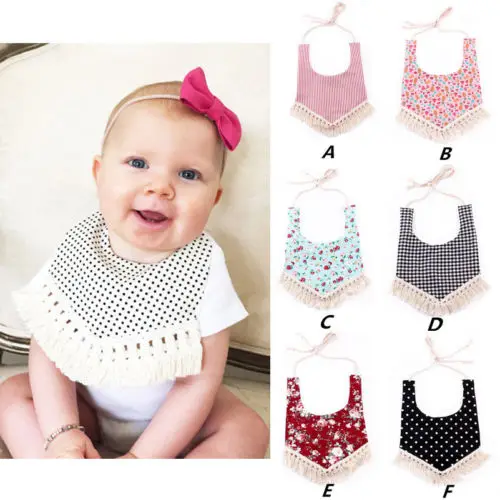 Brand New Arrivals Fringe Baby Infant Boy Girl Bandana Bibs Feeding Saliva Towel Dribble Triangle Bib Flower Striped Bibs
Brand New Arrivals Fringe Baby Infant Boy Girl Bandana Bibs Feeding Saliva Towel Dribble Triangle Bib Flower Striped Bibs