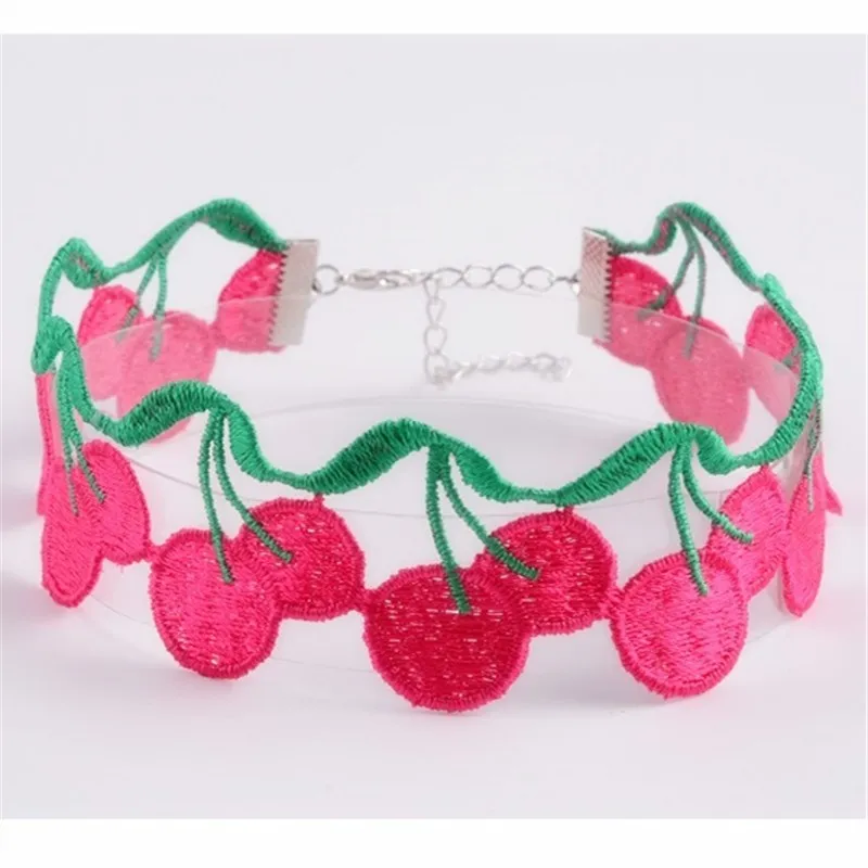 Summer Style Fruit Choker Women Multicolor Creative Cute Banana Strawberry Cherry Pineapple Lace Necklace Chokers
Summer Style Fruit Choker Women Multicolor Creative Cute Banana Strawberry Cherry Pineapple Lace Necklace Chokers