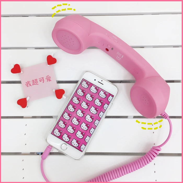 Lovely Pink Color Vintage Phone Headset Mobile Phone/Telephone Receiver Can Adjust Volume Answer The Phone 3C Toy
Lovely Pink Color Vintage Phone Headset Mobile Phone/Telephone Receiver Can Adjust Volume Answer The Phone 3C Toy