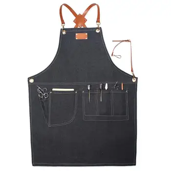High Quality Denim Work Aprons PU Leather Strap Gray Apron Barista Barber Overalls Restaurant Gardener Apron Working Clothes
High Quality Denim Work Aprons PU Leather Strap Gray Apron Barista Barber Overalls Restaurant Gardener Apron Working Clothes