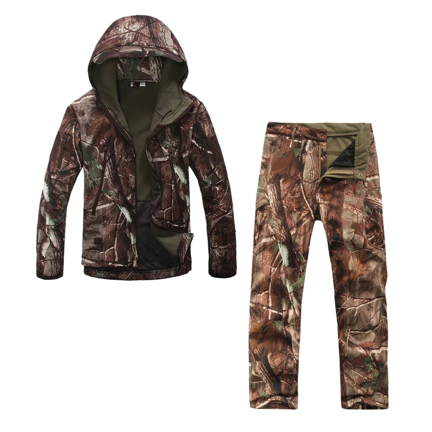 Tactical Softshell Camouflage Outdoors Sport Waterproof Hunting Clothes Set Jacket + Pants Camo Tree XXXL
Tactical Softshell Camouflage Outdoors Sport Waterproof Hunting Clothes Set Jacket + Pants Camo Tree XXXL