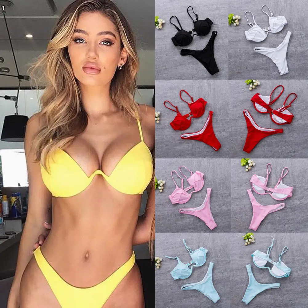 Hirigin Women Push-up Padded Bra Bandage Bikini Set Swimsuit Triangle Swimwear Bathing
Hirigin Women Push-up Padded Bra Bandage Bikini Set Swimsuit Triangle Swimwear Bathing